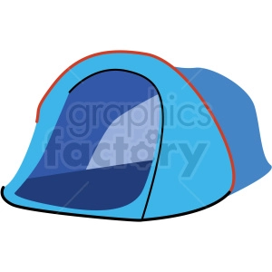single person camping tent vector clipart