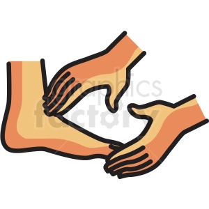 foot massage vector icon clipart