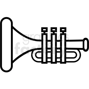 black and white trumpet icon