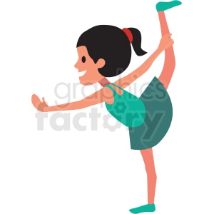 cartoon girl doing ballet