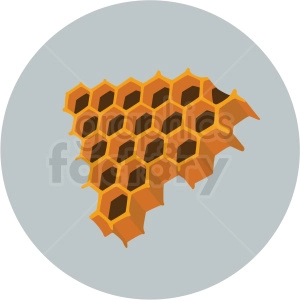 honeycomb piece vector clipart gray background