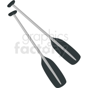 water rafting paddles vector clipart