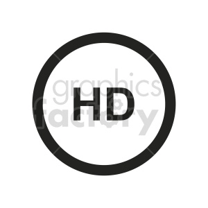 hd symbol icon vector clipart