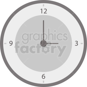 wall time clock vector clipart no background
