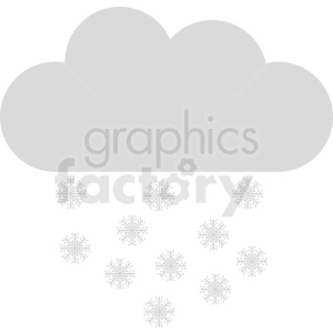 snow cloud vector icon