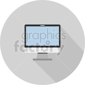 computer monitor vector graphic clipart 3