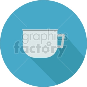 coffe cup on blue circle background vector