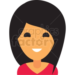 girl avatar icon vector clipart
