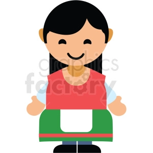 Italy female character icon vector clipart