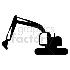 excavator silhouette vector graphic