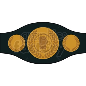 boxing championship belt vector clipart