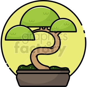 bonsai vector clipart icon