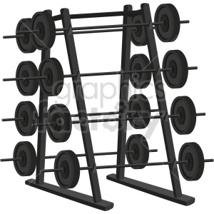barbell weight rack vector graphic