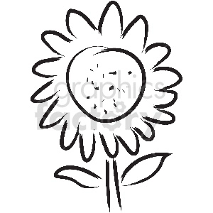 black and white tattoo sunflower vector clipart