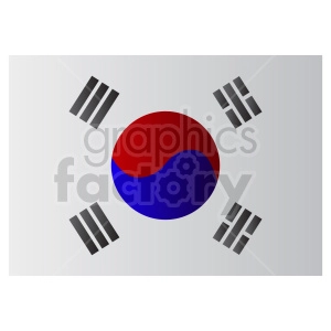 Flag of South Korea vector clipart 3