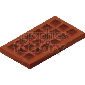 isometric chocolate vector icon clipart
