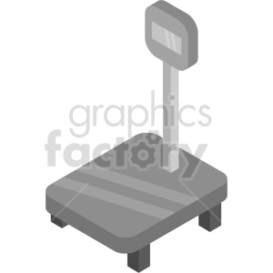 isometric digital scale vector icon clipart 3