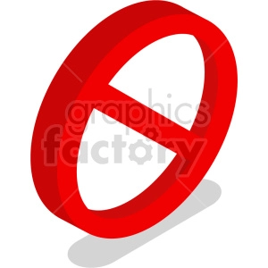 isometric ban cancel symbol vector icon clipart 8
