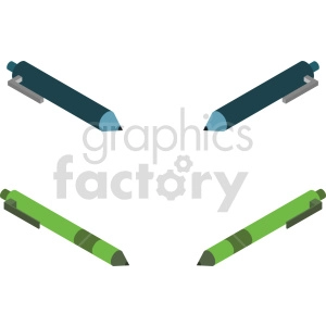 isometric pen vector icon clipart 1