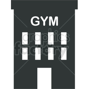 gym storefront vector icon