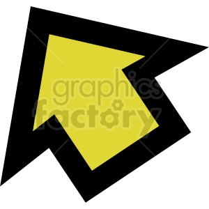 yellow arrow icon vector clipart