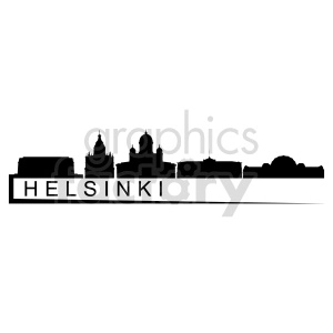 Helsinki skyline vector clipart