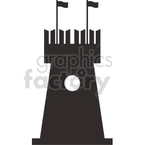 cartoon castle tower vector clipart