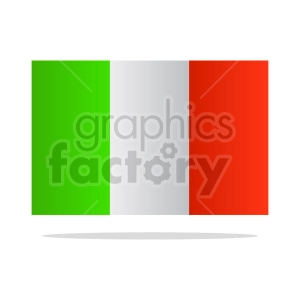 italy flag with shadow clipart