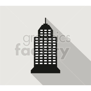 skyscraper vector icon on gray background