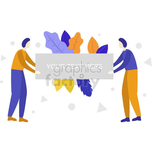 people holding banner vector graphic
