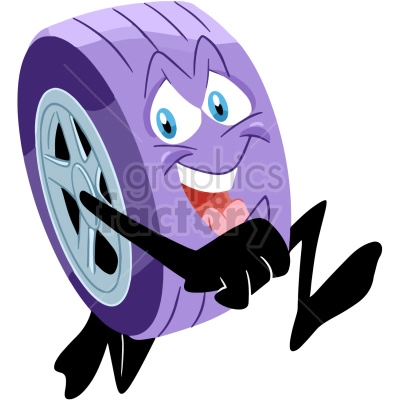 racing tire cartoon vector