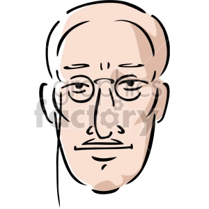 man's face with glasses