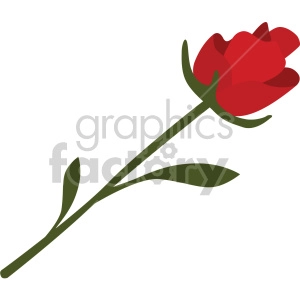 single red rose vector icon no background