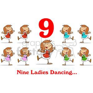 On the 9th day of Christmas my true love gave to me Nine Ladies Dancing