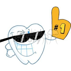 2938-Smiling-Tooth-Cartoon-Character-Number-One