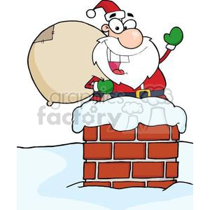 3398-Santa-Claus-In-Chimney