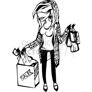 lady holding shopping bags