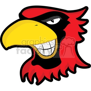cardinal mascot showing teeth