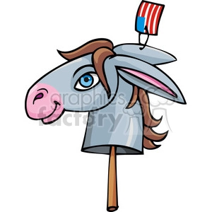 Democratic donkey on a stick