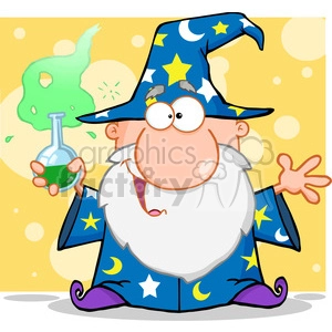 RF Crazy Wizard Holding A Green Magic Potion