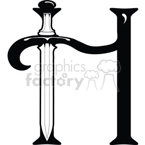 Letter H Sword