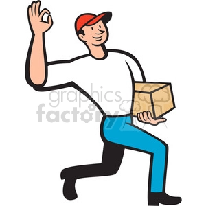 delivery man okay sign