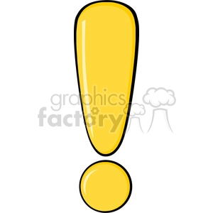 6274 Royalty Free Clip Art Yellow Exclamation Mark