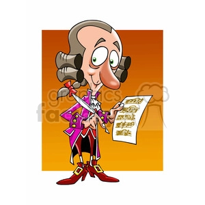 Wolfgang Amadeus Mozart cartoon caricature