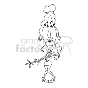 Amy Winehouse bw cartoon caricature