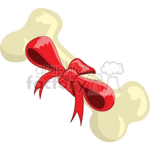 bone with red bow 1