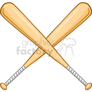 Two Crossed Baseball Bats