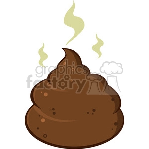 royalty free rf clipart illustration cartoon pile of smelly poop vector illustration isolated on white