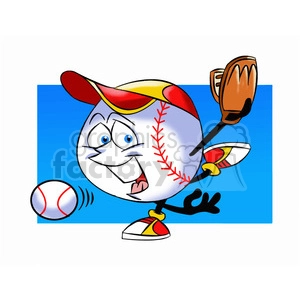 cartoon baseball mascot pitcher speedy