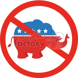 stop republicans circale label vector illustration flat design style isolated on white